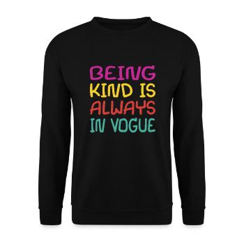 Gentillesse en caractères pour enfants - Sweat-shirt Unisexe - noir - Devant - Alina (178cm) & Michal (187cm)