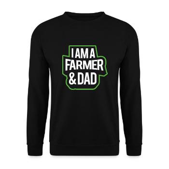 I'm A Farmer And Dad - Unisex Sweatshirt - black - Front - Alina (178cm) & Michal (187cm)