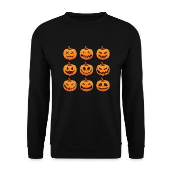 Citrouille - Sweat-shirt Unisexe - noir - Devant - Alina (178cm) & Michal (187cm)