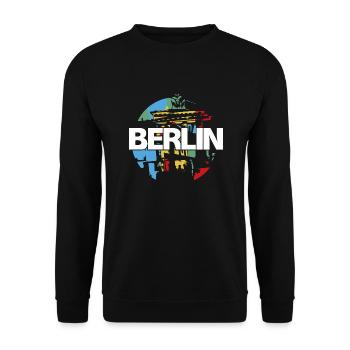 Brandenburg Gate, Berlin, Germany - Unisex Sweatshirt - black - Front - Alina (178cm) & Michal (187cm)
