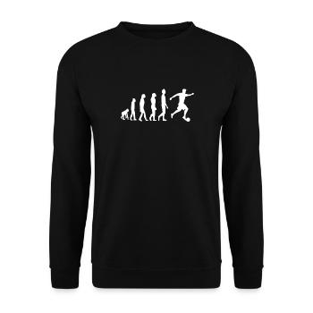 Football Footballer Evolution Soccer Football Player - Unisex Sweatshirt - black - Front - Alina (178cm) & Michal (187cm)