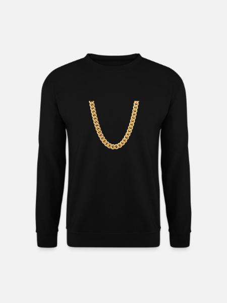 Rapper Kette Geschenk Kostüm Shirt - Unisex Pullover - Schwarz