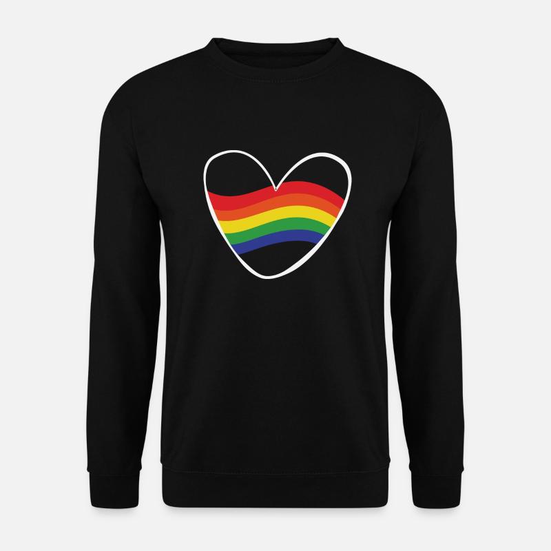 Rainbow heart | Gift Idea | LGBT - Unisex Sweatshirt - black