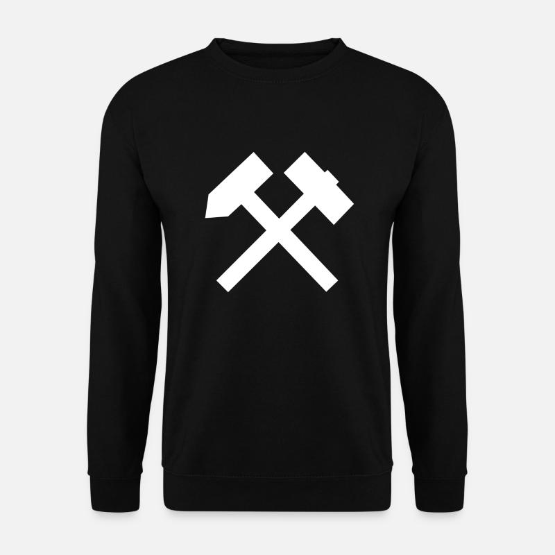 Hämmer Bergbau Erzgebirge Ruhrgebiet Tradition - Unisex Pullover - Schwarz