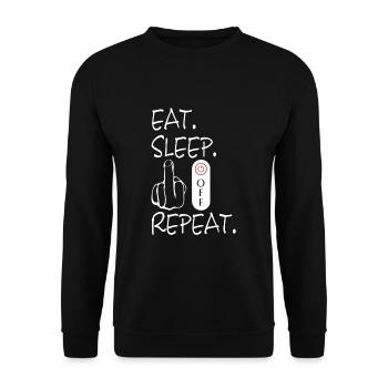 Fuck Off, Fucking, Fuck You, Fuck - Unisex Pullover - Schwarz - Vorne - Alina (178cm) & Michal (187cm)