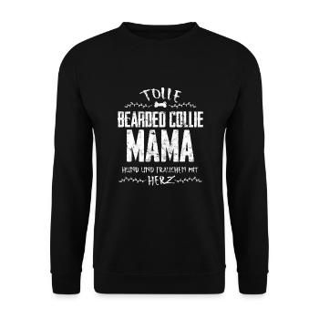 Bearded Collie Dog Love Mom Heart Mistress - Unisex Sweatshirt - black - Front - Alina (178cm) & Michal (187cm)