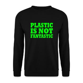 Plastic is not fantastic - Unisex Pullover - Schwarz - Vorne - Alina (178cm) & Michal (187cm)
