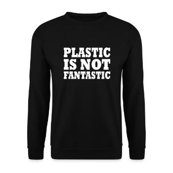Plastic is not fantastic - Unisex Pullover - Schwarz - Vorne - Alina (178cm) & Michal (187cm)