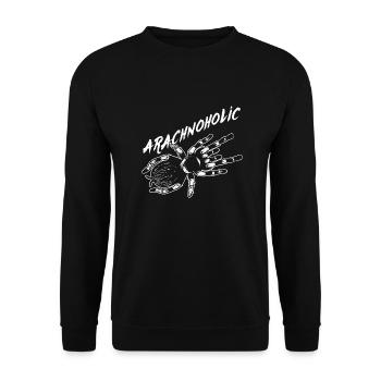Arachnoholic große Vogelspinne - Unisex Pullover - Schwarz - Vorne - Alina (178cm) & Michal (187cm)