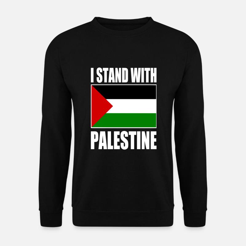 I stand with palestine - Unisex Sweatshirt - black