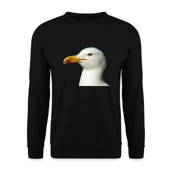 oiseau mouette moewe voegel animaux animaux - Sweat-shirt Unisexe - noir - Devant - Alina (178cm) & Michal (187cm)