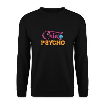 cute - Unisex Pullover - Schwarz - Vorne - Alina (178cm) & Michal (187cm)