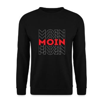 Moin Norddeich Küste Ostfriesland Gesabbel Nordsee - Unisex Pullover - Schwarz - Vorne - Alina (178cm) & Michal (187cm)