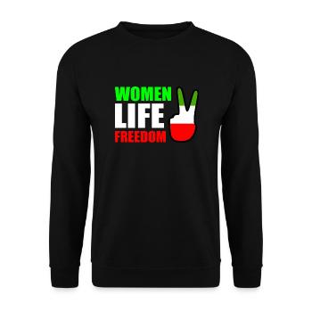 Women life freedom - Unisex Sweatshirt - black - Front - Alina (178cm) & Michal (187cm)