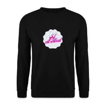 Text Love is all about - Sweat-shirt Unisexe - noir - Devant - Alina (178cm) & Michal (187cm)