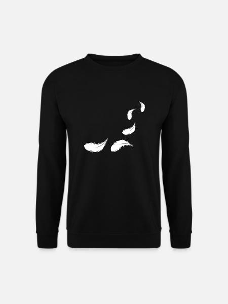plumes volantes blanches - Sweat-shirt Unisexe - noir