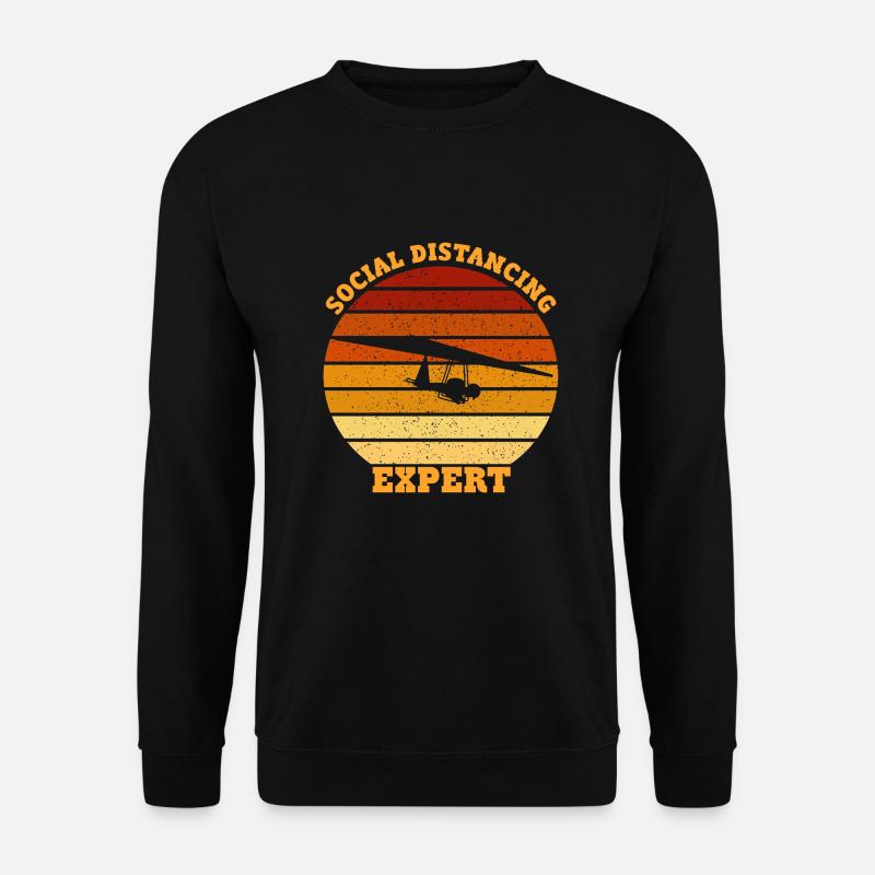Social distancing Expert Hang Gliding - Unisex Sweatshirt - black