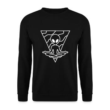 Alien in - Unisex Pullover - Schwarz - Vorne - Alina (178cm) & Michal (187cm)