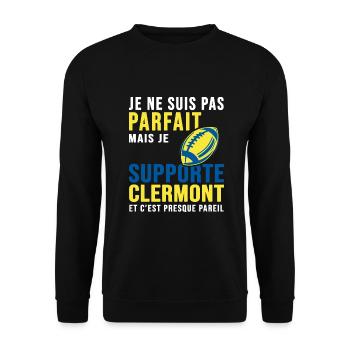 Rugby humour rugby clermont - Sweat-shirt Unisexe - noir - Devant - Alina (178cm) & Michal (187cm)