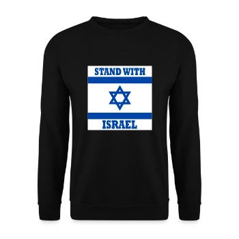 Stand with israel - Unisex Sweatshirt - black - Front - Alina (178cm) & Michal (187cm)
