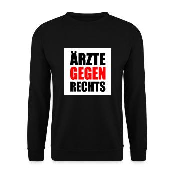 Doctors Against the Right - Unisex Sweatshirt - black - Front - Alina (178cm) & Michal (187cm)