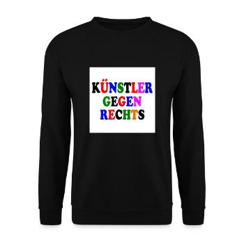 Artists against the right - Unisex Sweatshirt - black - Front - Alina (178cm) & Michal (187cm)