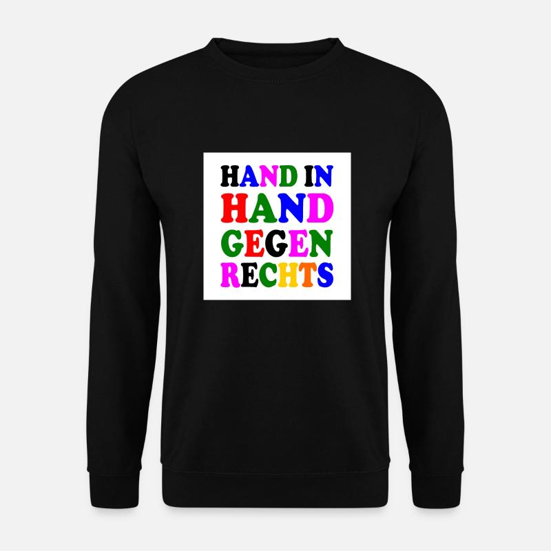 Gegen rechts - Unisex Pullover - Schwarz