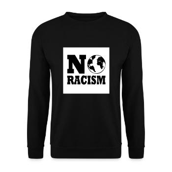 No racism - Sweat-shirt Unisexe - noir - Devant - Alina (178cm) & Michal (187cm)