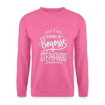 bogosse Stéphanois cadeau saint étienne St étienne - Sweat-shirt Unisexe - rose - Devant