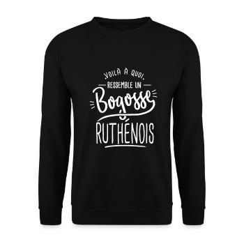 bogosse Ruthénois cadeau Rodez 12 - Sweat-shirt Unisexe - noir - Devant - Alina (178cm) & Michal (187cm)