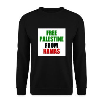 Free palestine - Sweat-shirt Unisexe - noir - Devant - Alina (178cm) & Michal (187cm)