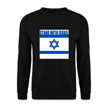 Stand with israel - Sweat-shirt Unisexe - noir - Devant - Alina (178cm) & Michal (187cm)
