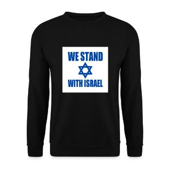 We stand with israel - Sweat-shirt Unisexe - noir - Devant - Alina (178cm) & Michal (187cm)