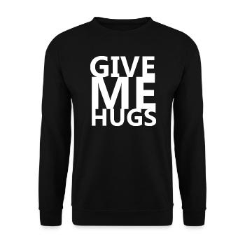 Donne moi des câlins - Sweat-shirt Unisexe - noir - Devant - Alina (178cm) & Michal (187cm)