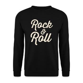 Rock n Roll - Rock - Rocker - Unisex Pullover - Schwarz - Vorne - Alina (178cm) & Michal (187cm)