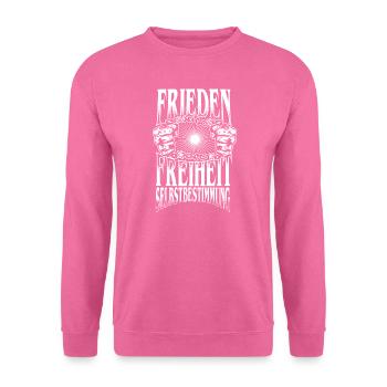 Freiden Freiheit Selbstbestimmung. Demonstration - Unisex Pullover - Pink - Vorne