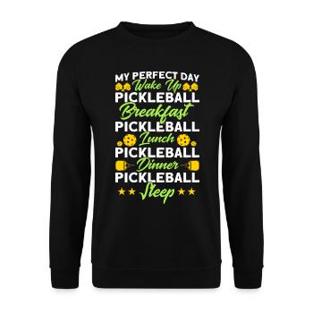 Pickleball Paddleball Pickleball Play Cadeau - Sweat-shirt Unisexe - noir - Devant - Alina (178cm) & Michal (187cm)