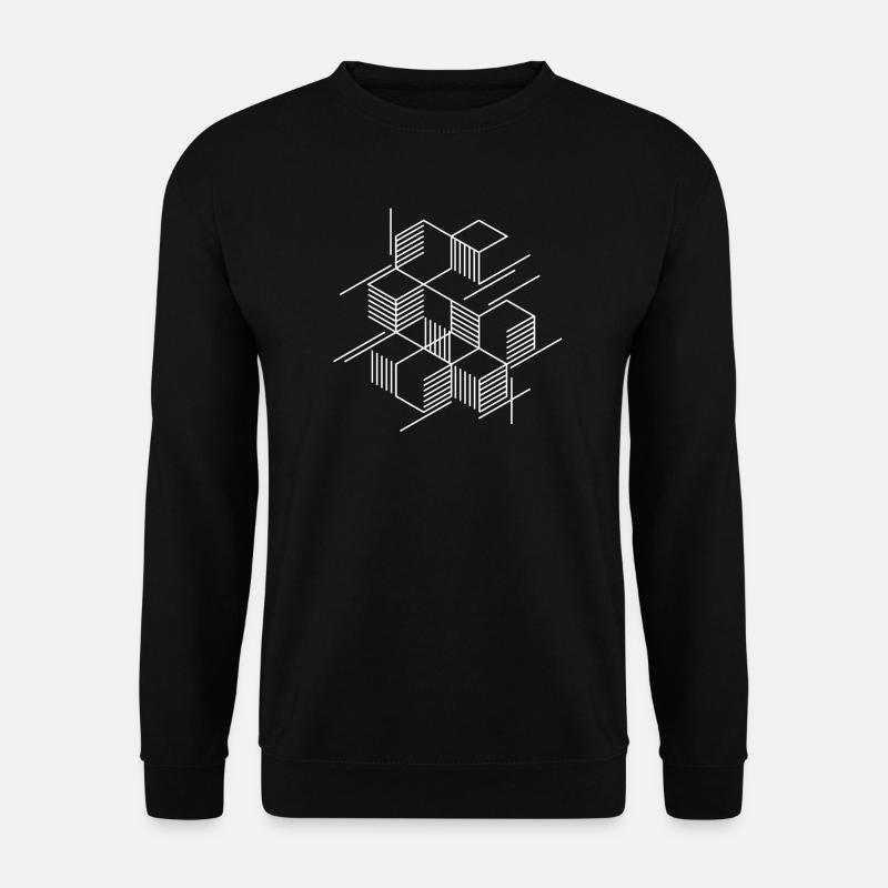Conception de carrés géométriques - Sweat-shirt Unisexe - noir