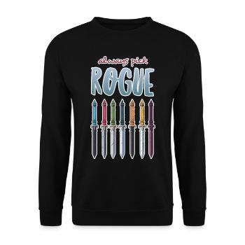 Always Pick Rogue - Unisex Sweatshirt - black - Front - Alina (178cm) & Michal (187cm)