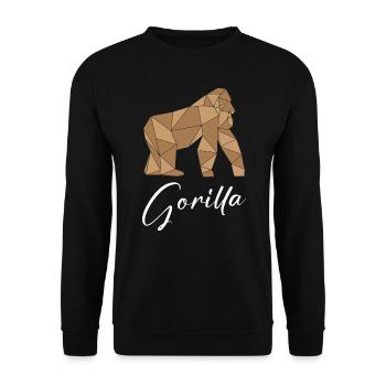 Gorilla - Unisex Sweatshirt - black - Front - Alina (178cm) & Michal (187cm)