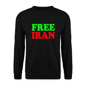 Free iran - Unisex Sweatshirt - black - Front - Alina (178cm) & Michal (187cm)