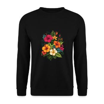 Floristin für eine Floristin - Unisex Pullover - Schwarz - Vorne - Alina (178cm) & Michal (187cm)