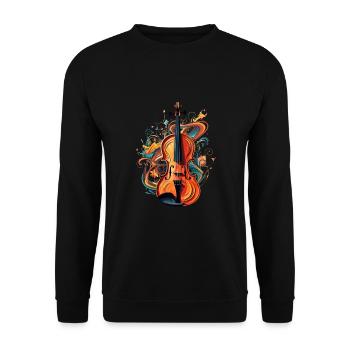 Geiger Geige Geigenmusik Kunst Geigenspieler - Unisex Pullover - Schwarz - Vorne - Alina (178cm) & Michal (187cm)