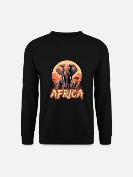 Elefant Afrika Safari - Unisex Pullover - Schwarz