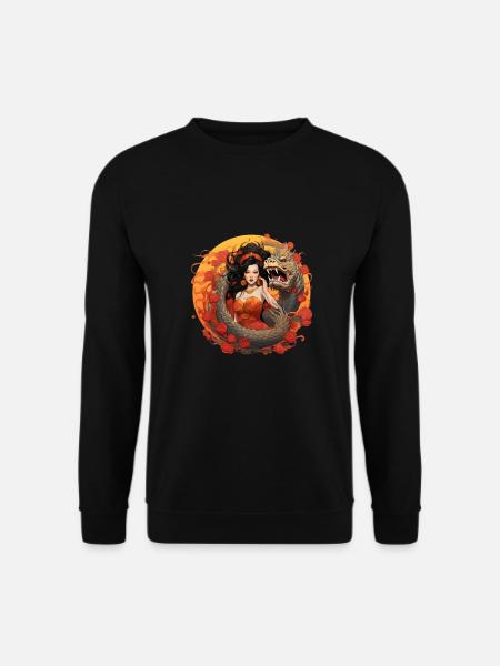 Japan Tradition Japanisch Kultur Frau - Unisex Pullover - Schwarz