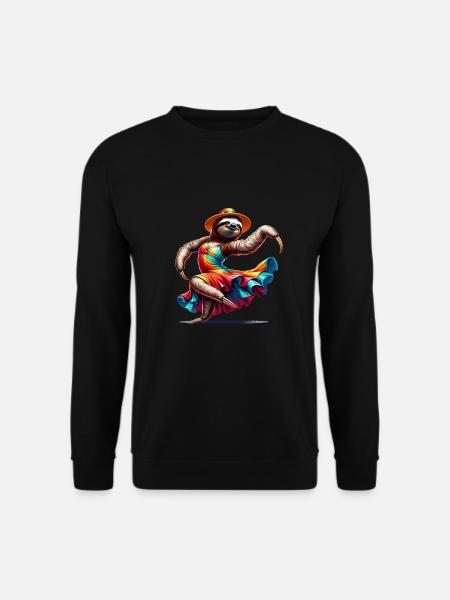 Tanzendes Faultier Tanz Tanzen Tänzer - Unisex Pullover - Schwarz