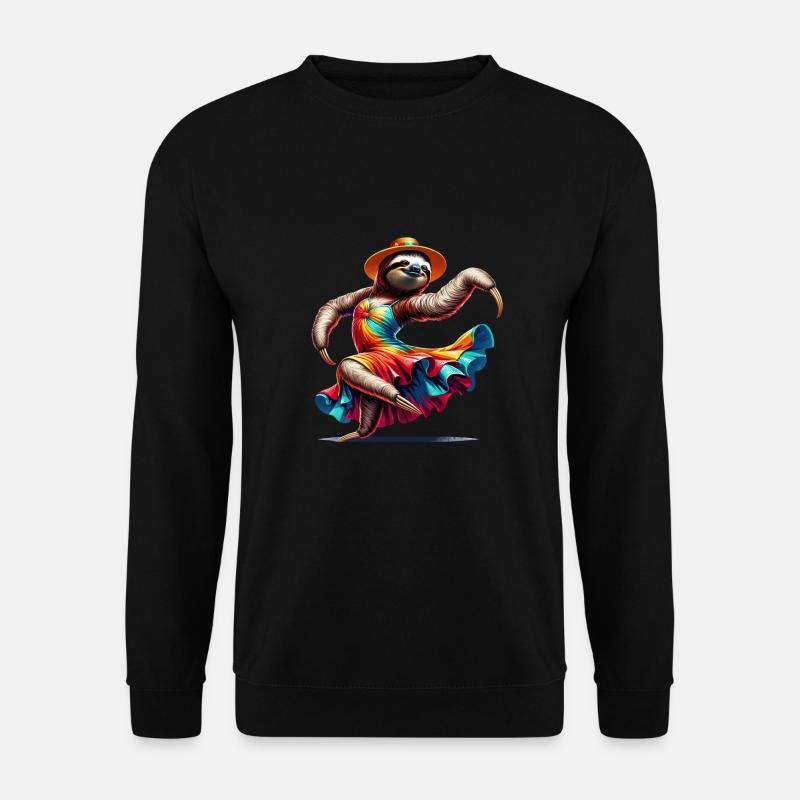 Tanzendes Faultier Tanz Tanzen Tänzer - Unisex Pullover - Schwarz