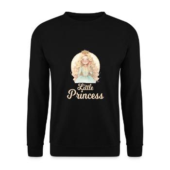 Prinzessin Kinder Kleine Prinzessin - Unisex Pullover - Schwarz - Vorne - Alina (178cm) & Michal (187cm)