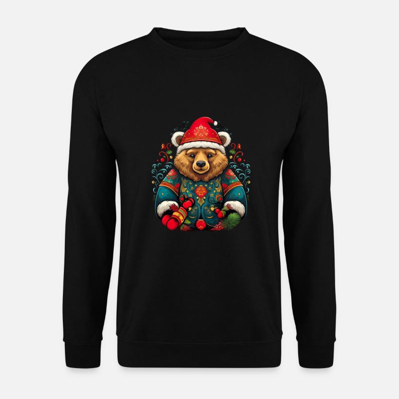 Russische Tradition Weihnachten - Unisex Pullover - Schwarz