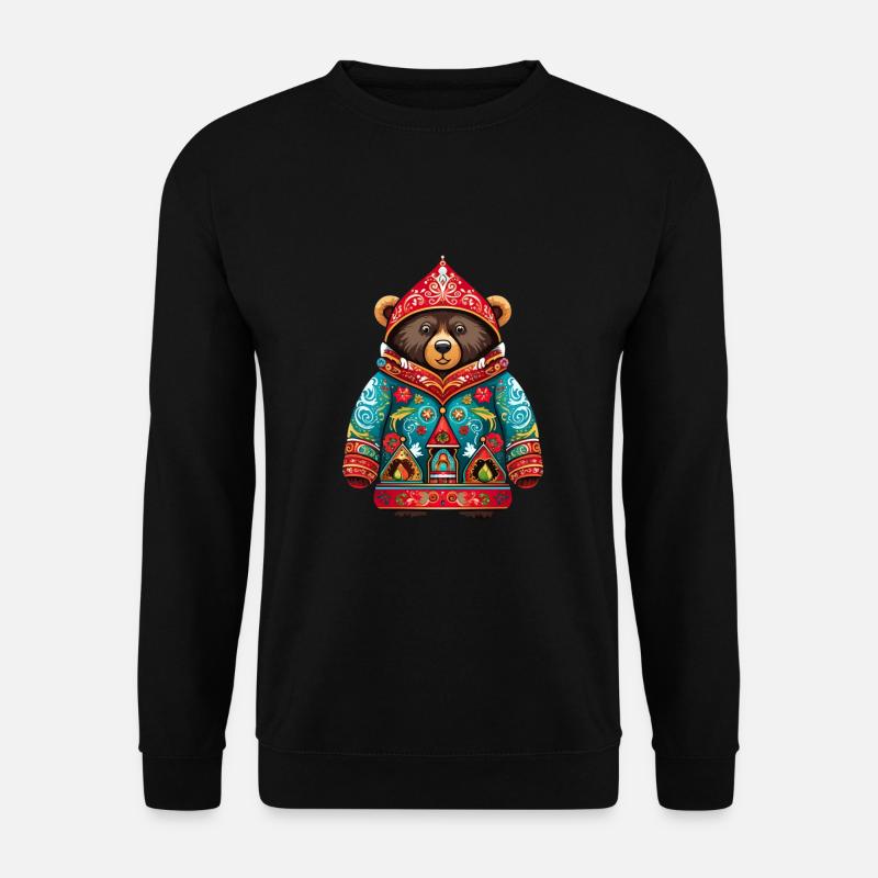 Russische Tradition Weihnachten - Unisex Pullover - Schwarz